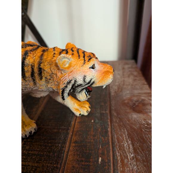Large Tiger Rubber Toy Figure 14” - Picture 5 of 12